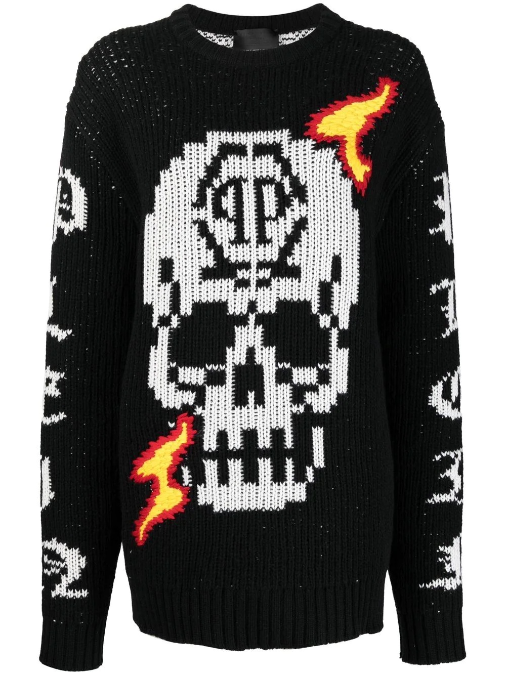 Skull intarsia-knit jumper - 1