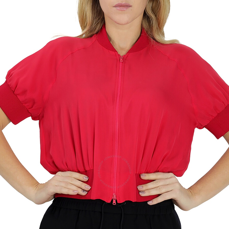 Armani Ladies Blouson Red Zip Jacket - 1