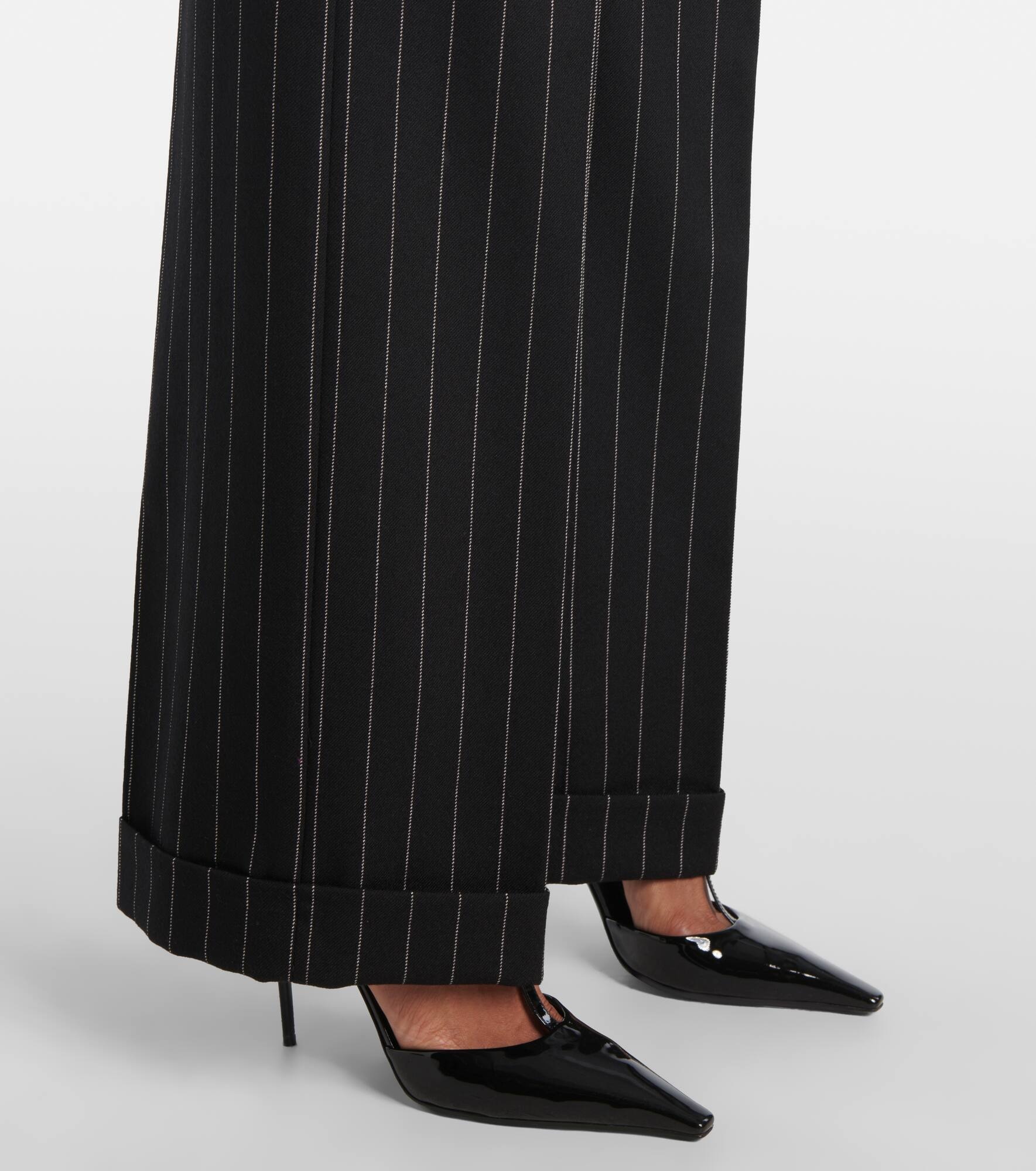 Striped wool straight pants - 5