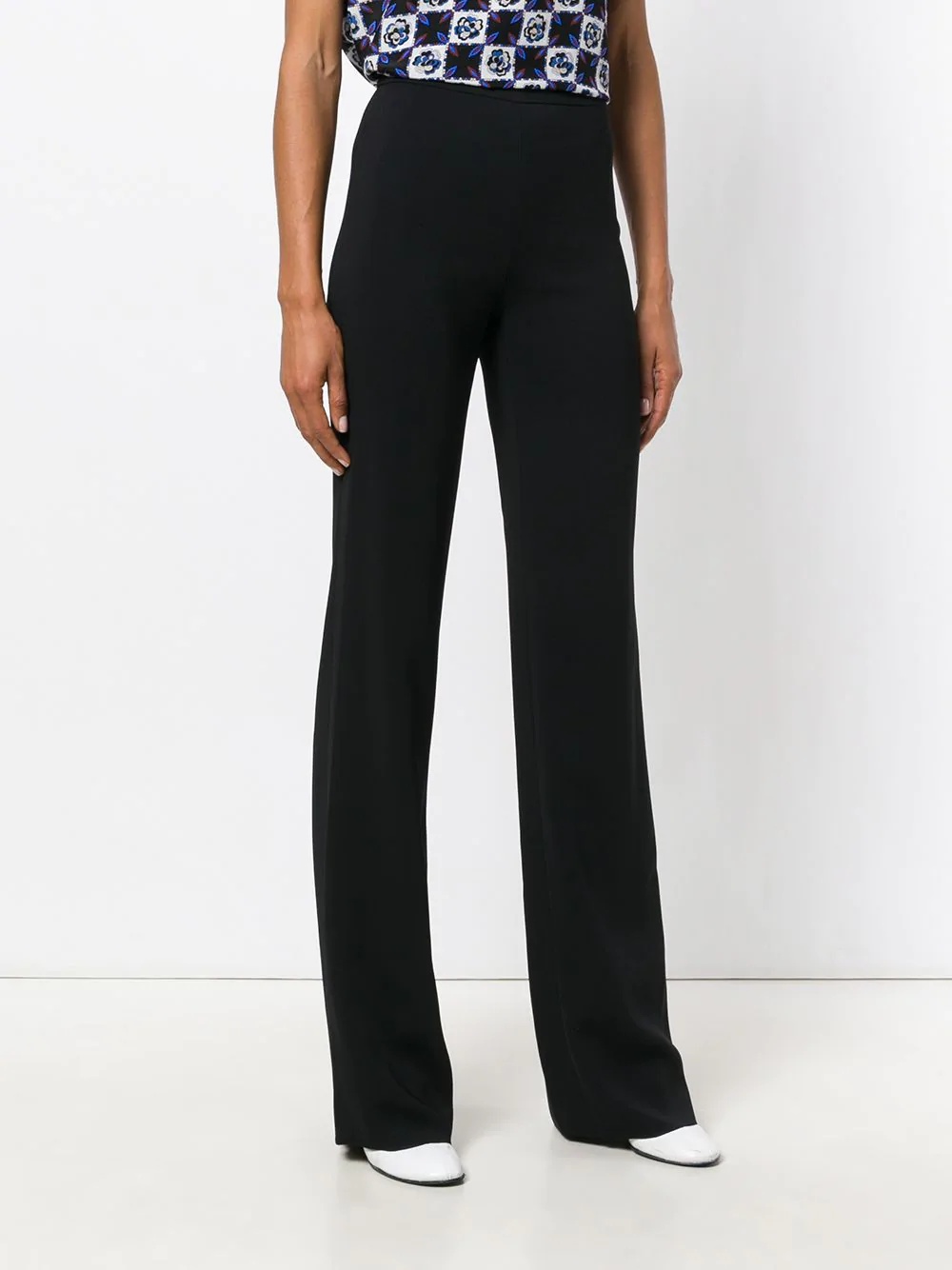 high-waisted flared trousers - 3