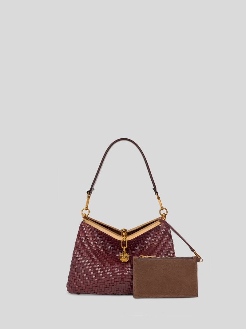 Etro MEDIUM WOVEN LEATHER VELA BAG outlook