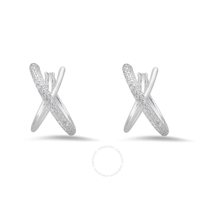 Kylie Harper - Kylie Harper Sterling Silver CZ Hummingbird Stud Earrings - 1