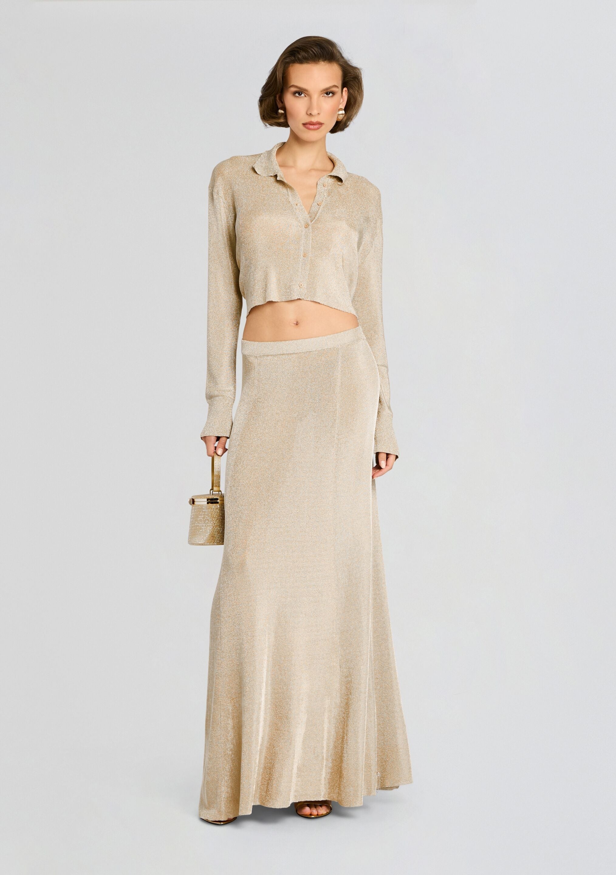 JESSA METALLIC KNIT TOP - 5