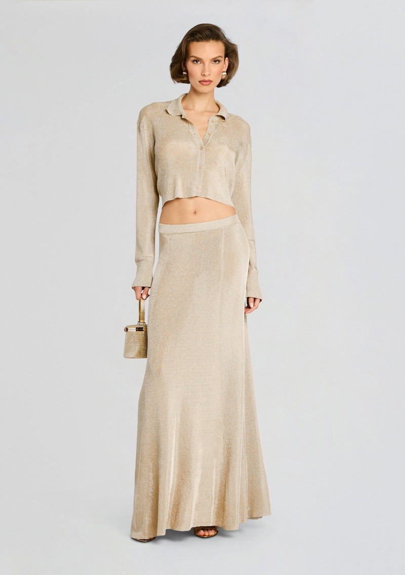 RETROFÊTE JESSA METALLIC KNIT TOP outlook