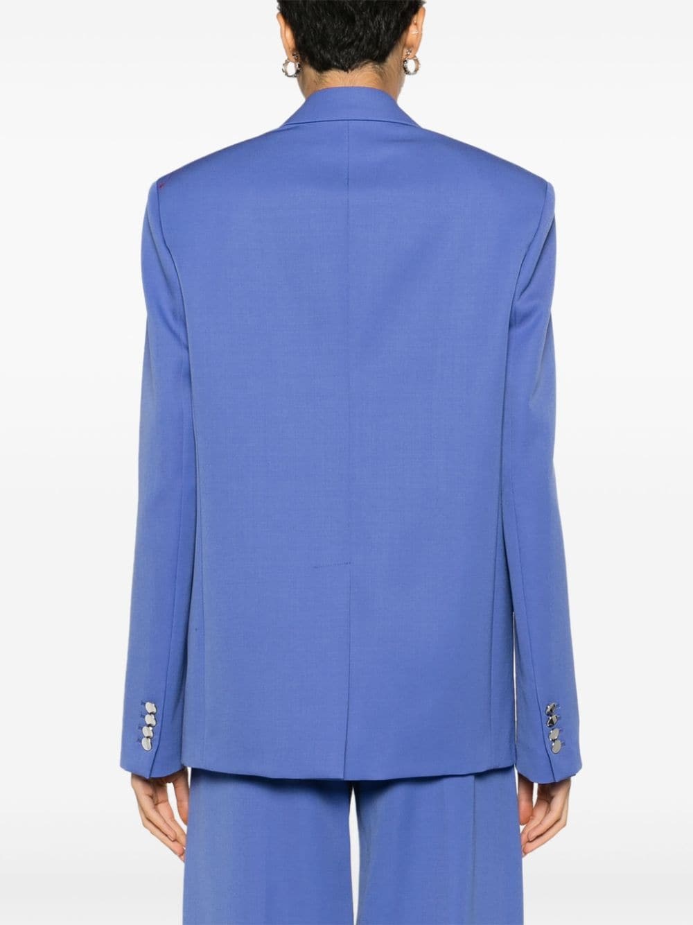 ジャケット THE ATTICO Single-breasted wool blazer The Attico single-breasted Wool Blazer | Blue | FARFETCH