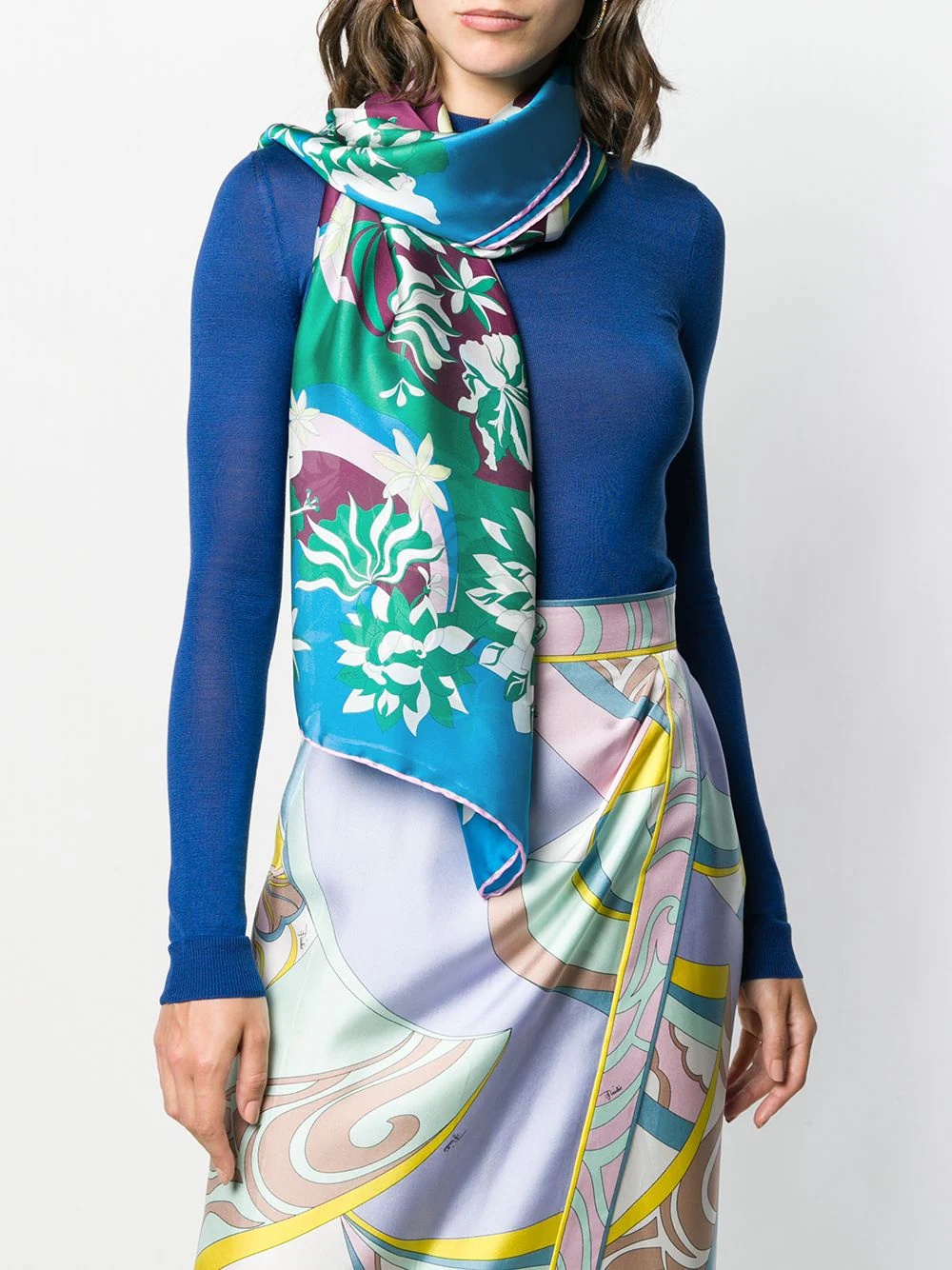 floral-inspired print scarf - 2