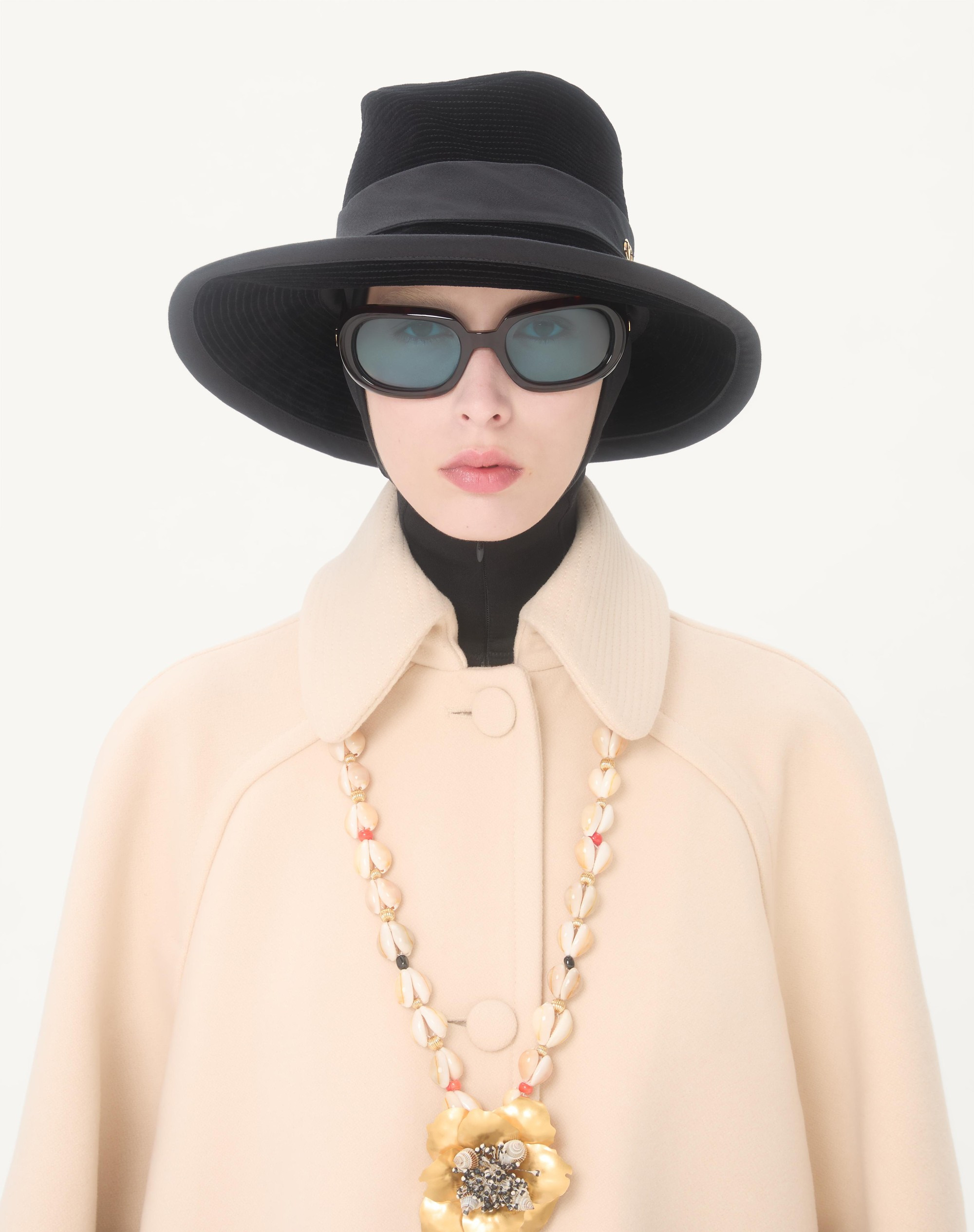 WOOL DRAP PEACOAT - 4