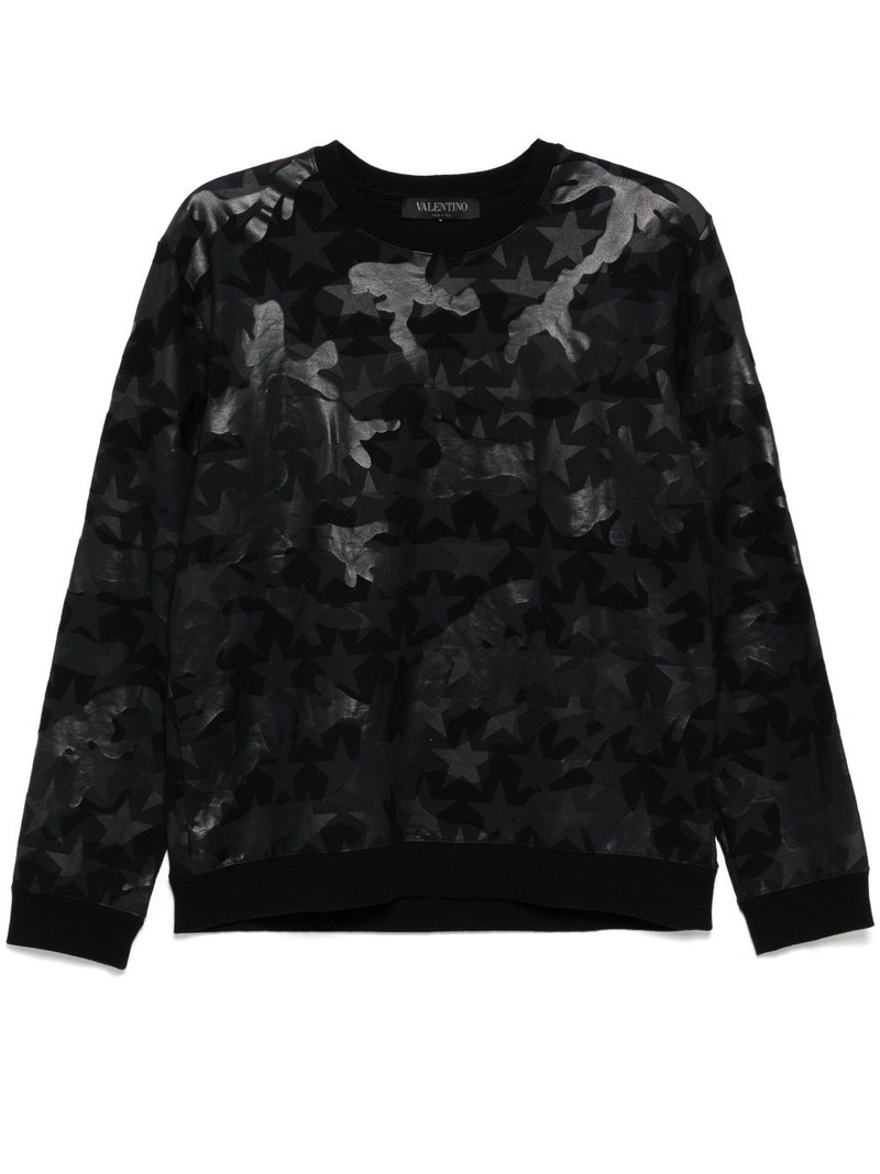 camouflage star-print sweatshirt 1
