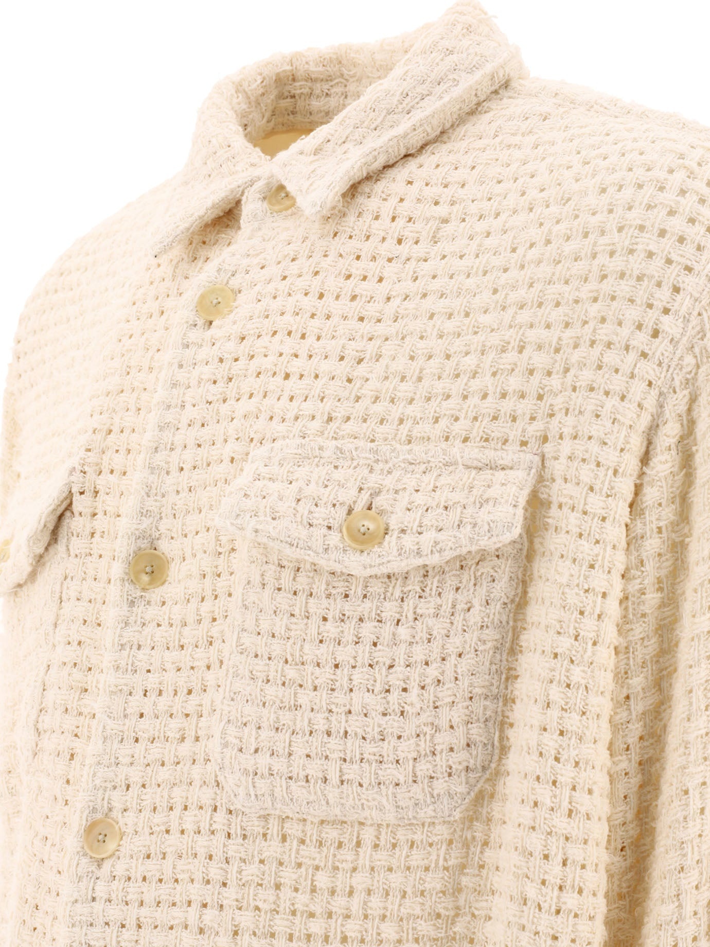 Homespun Summer Tweed Shirts White - 4