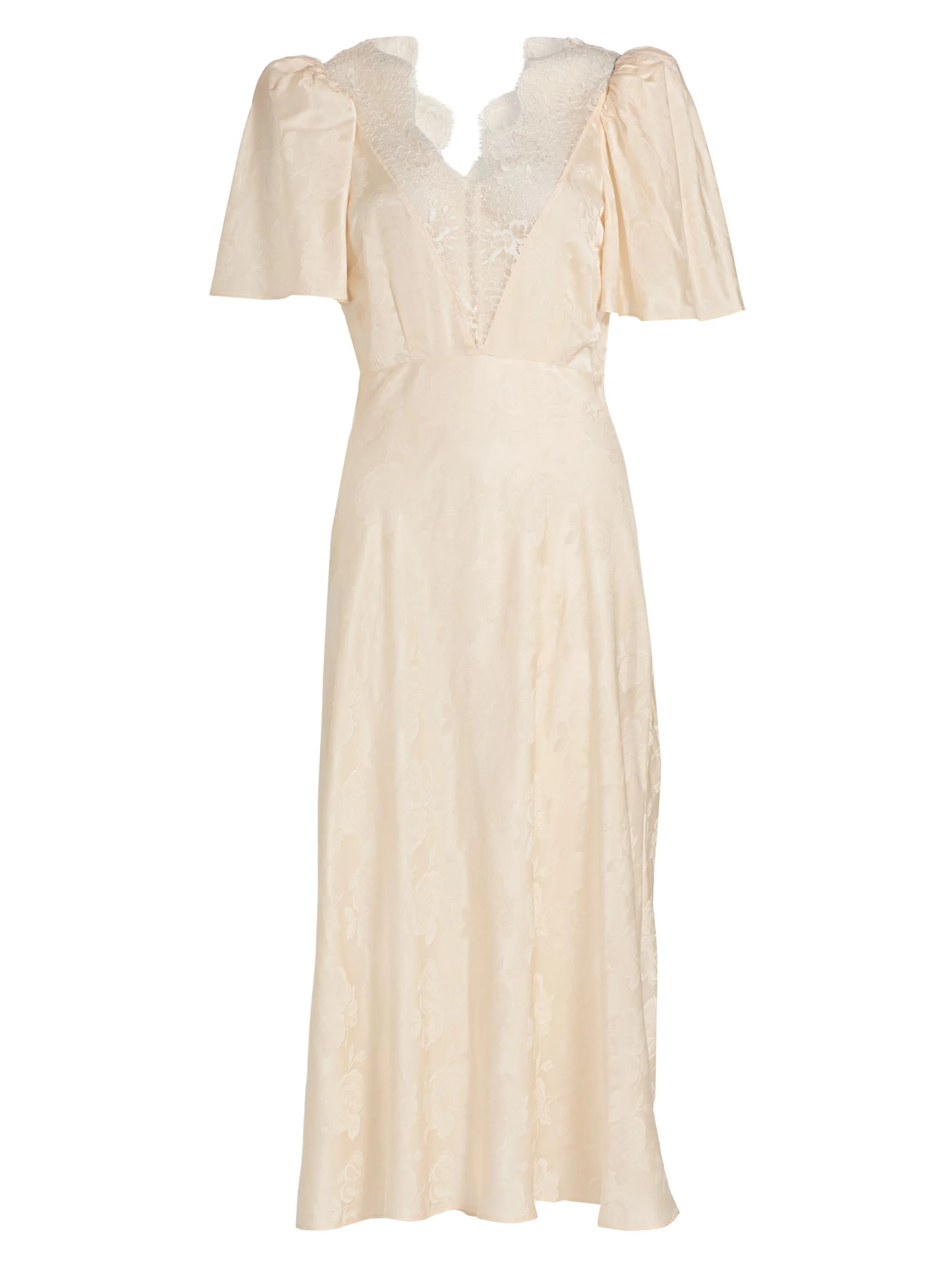 Women's Philo Floral Satin Midi-Dress - Marble - 1