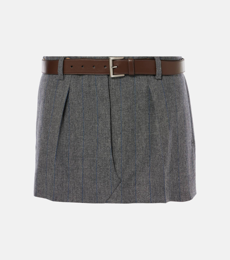 Checked wool miniskirt 1