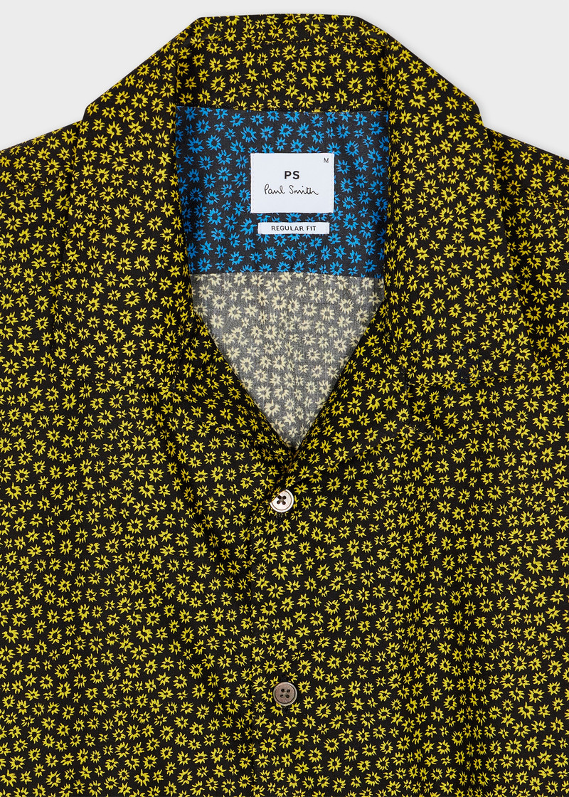 Paul Smith Black 'Contrast Floral' Cotton Shirt outlook