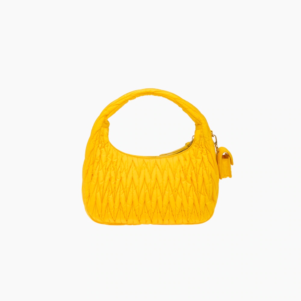 Miu Wander matelassé regenerated nylon hobo bag - 4