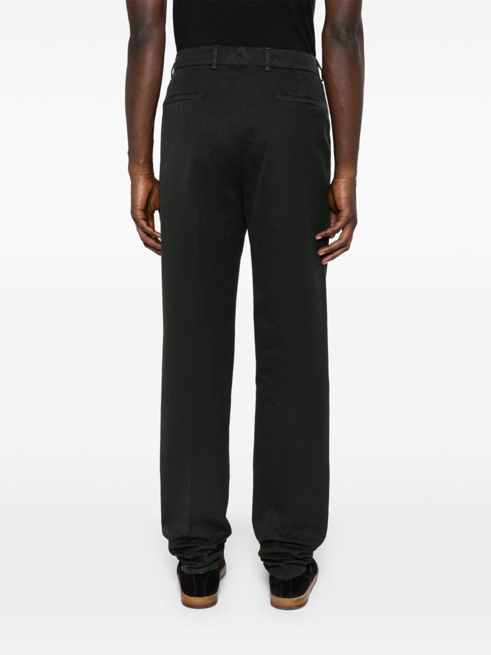 cotton straight-leg trousers - 4