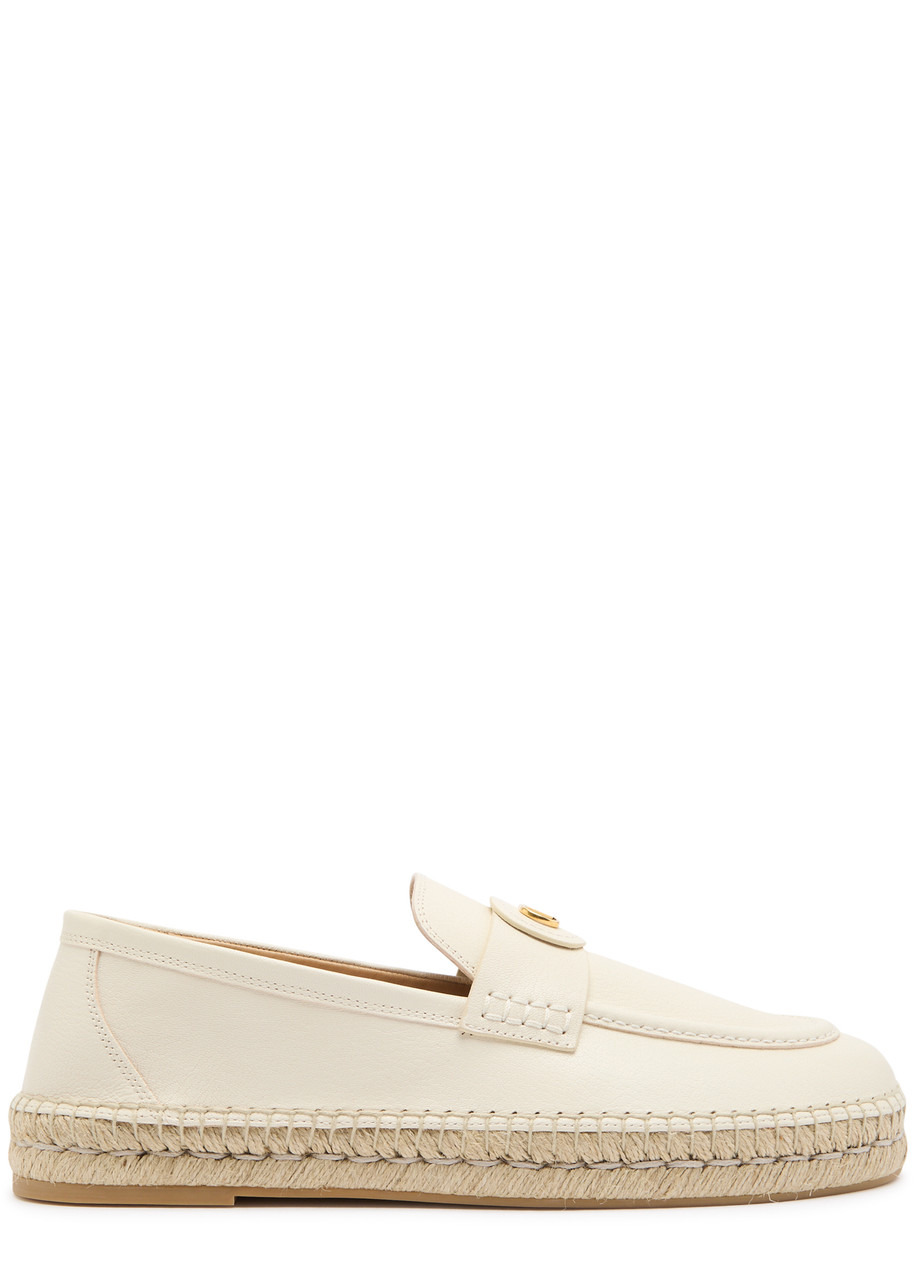 Valentino Garavani Palm Avenue Leather Espadrille Loafers - 1