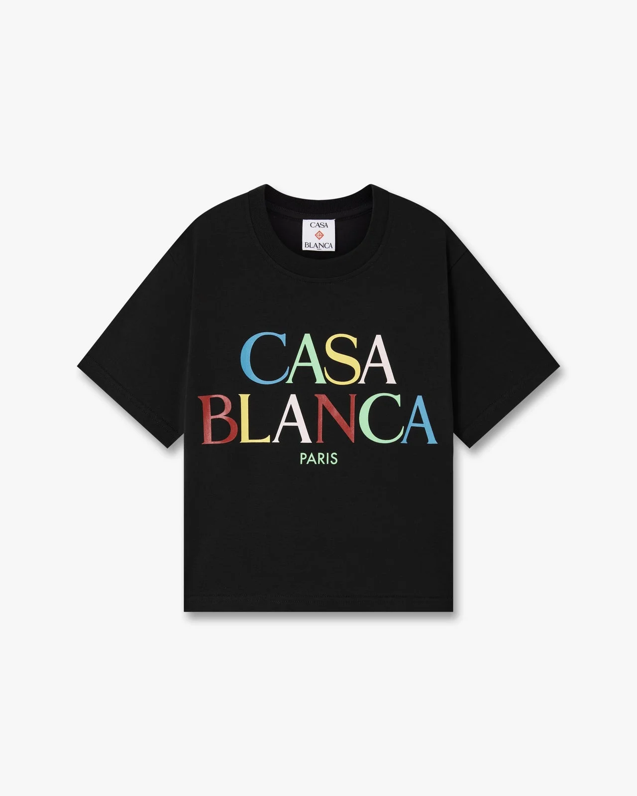 Black Logo Cropped Baby Short Sleeved T‑Shirt - 1