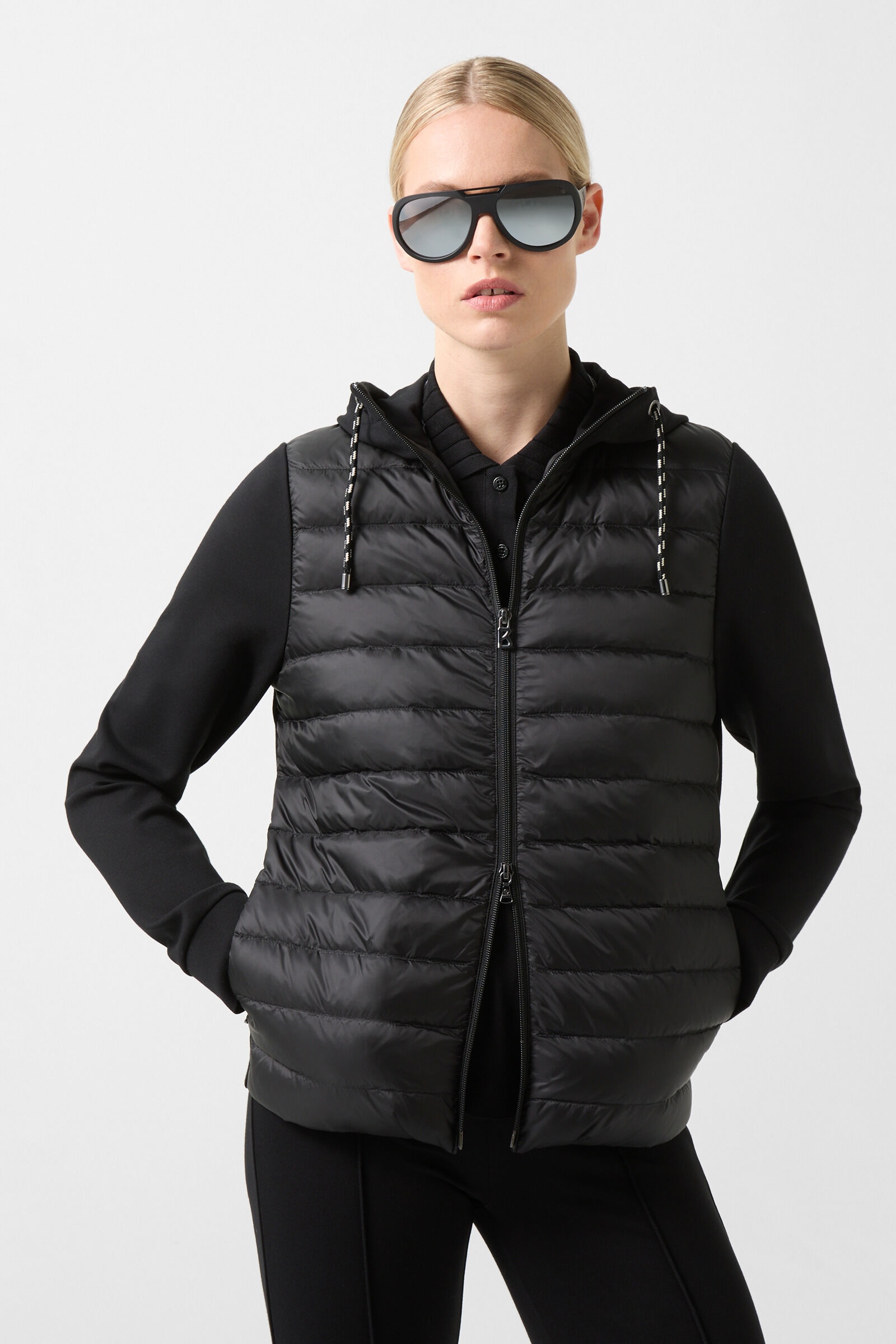 Juana Down sweatshirt jacket in Black - 2