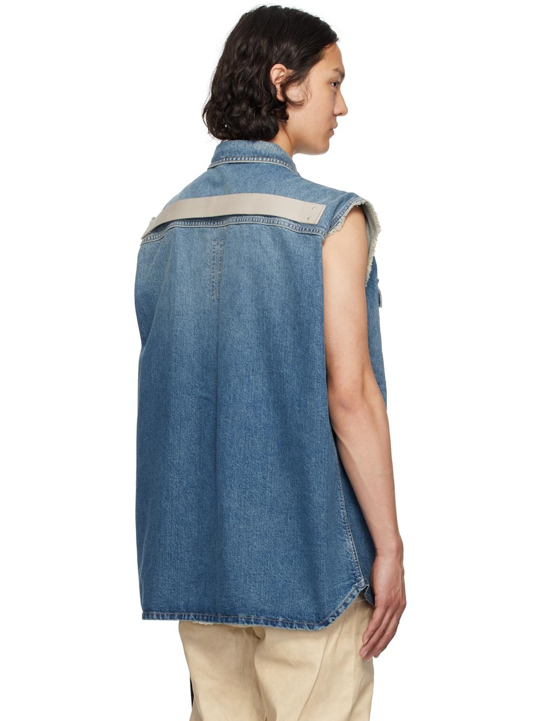 Indigo Hollywood SL Tommy Jumbo Denim Overshirt - 3