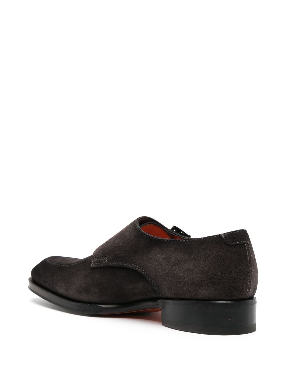 double-buckle suede monk shoes - 3