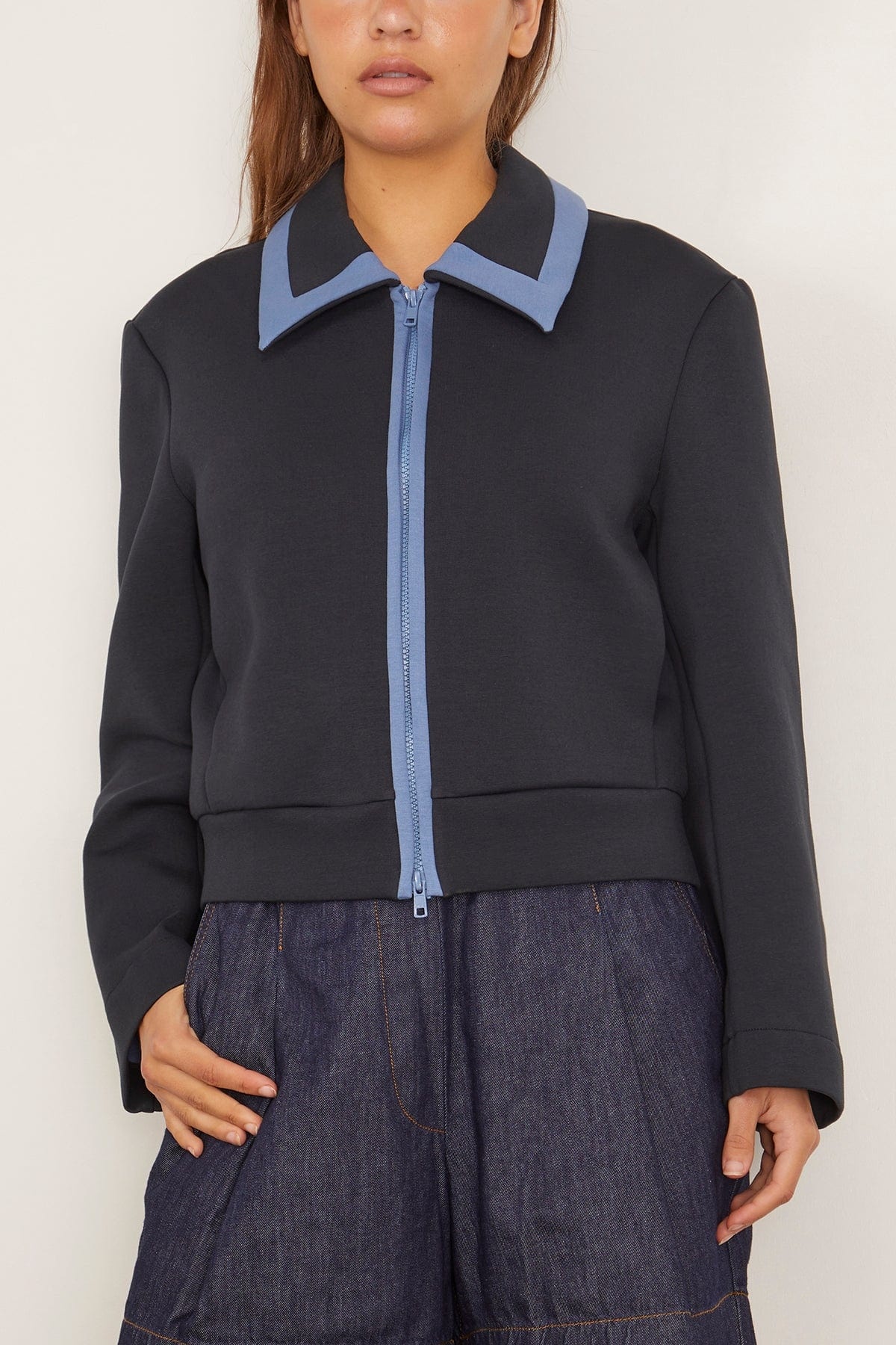 Hulan Sweater Jacket in Navy - 3