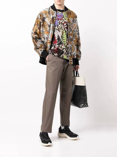 WACKO MARIA tiger-jacquard bomber jacket outlook