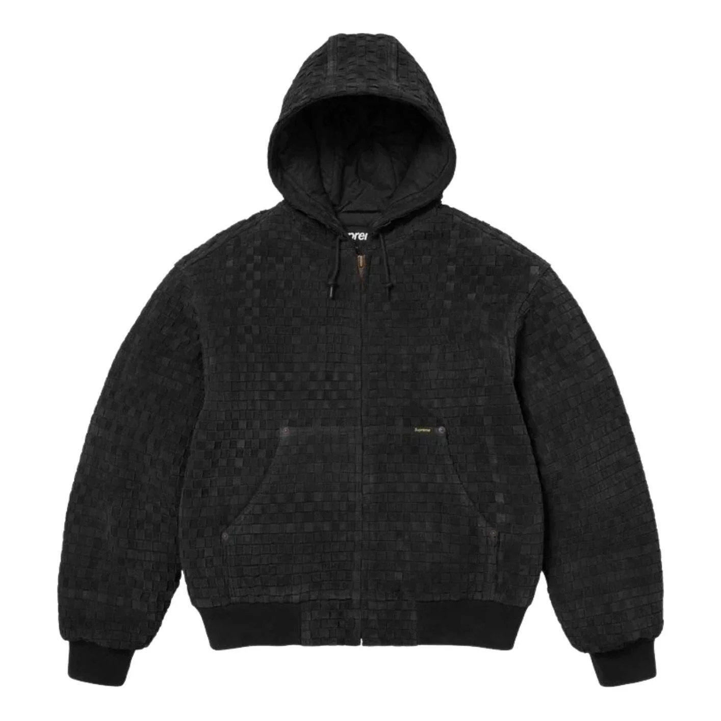 Supreme FW26 Woven Suede Hooded Work Jacket 'Black' SUP-FW26-010-BLK - 1