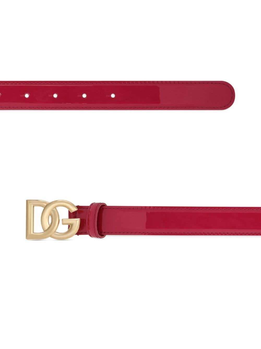 logo-buckle leather belt - 2