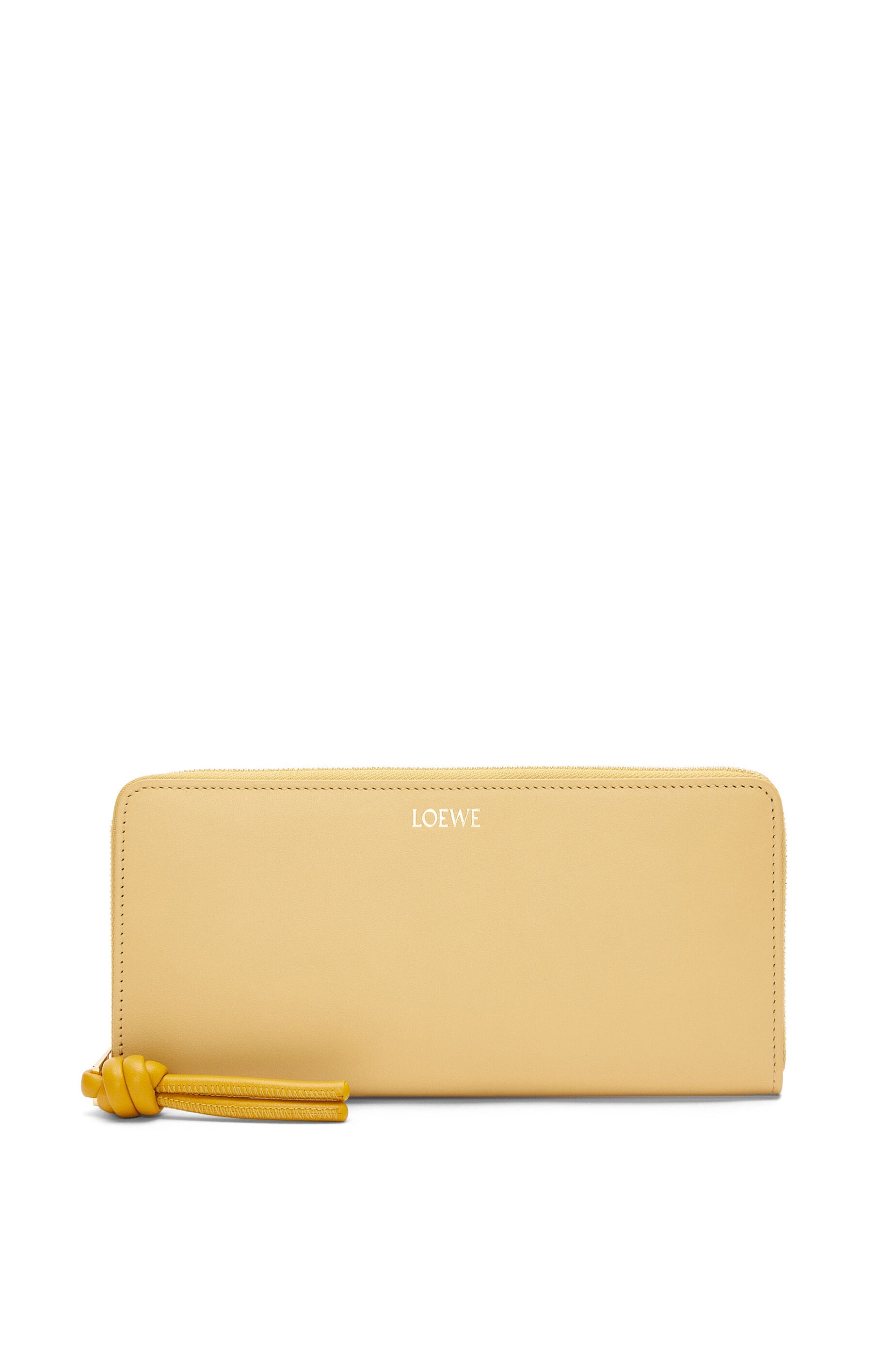 Knot zip around wallet in shiny nappa calfskin - 1