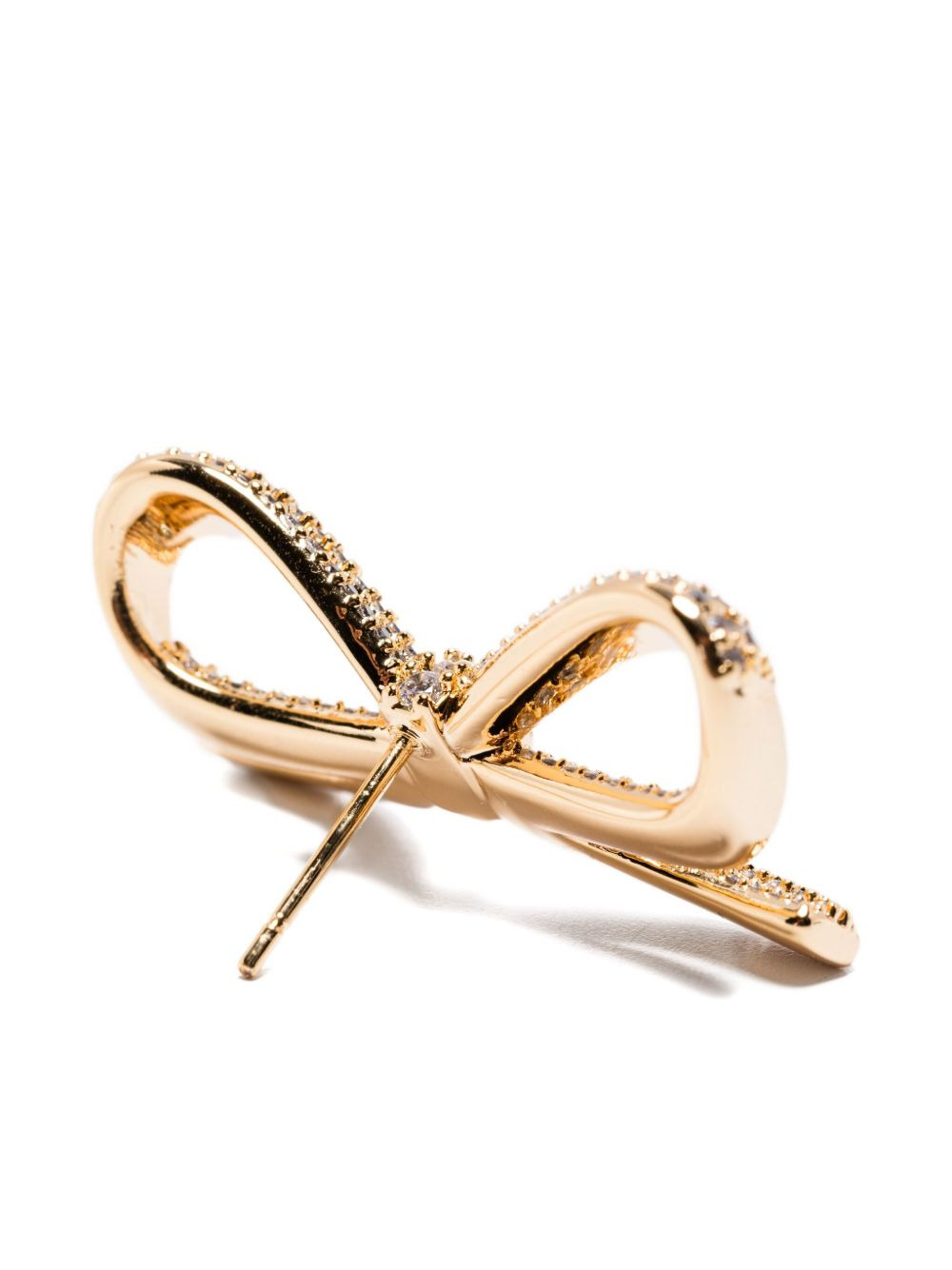 bow crystal earrings - 3
