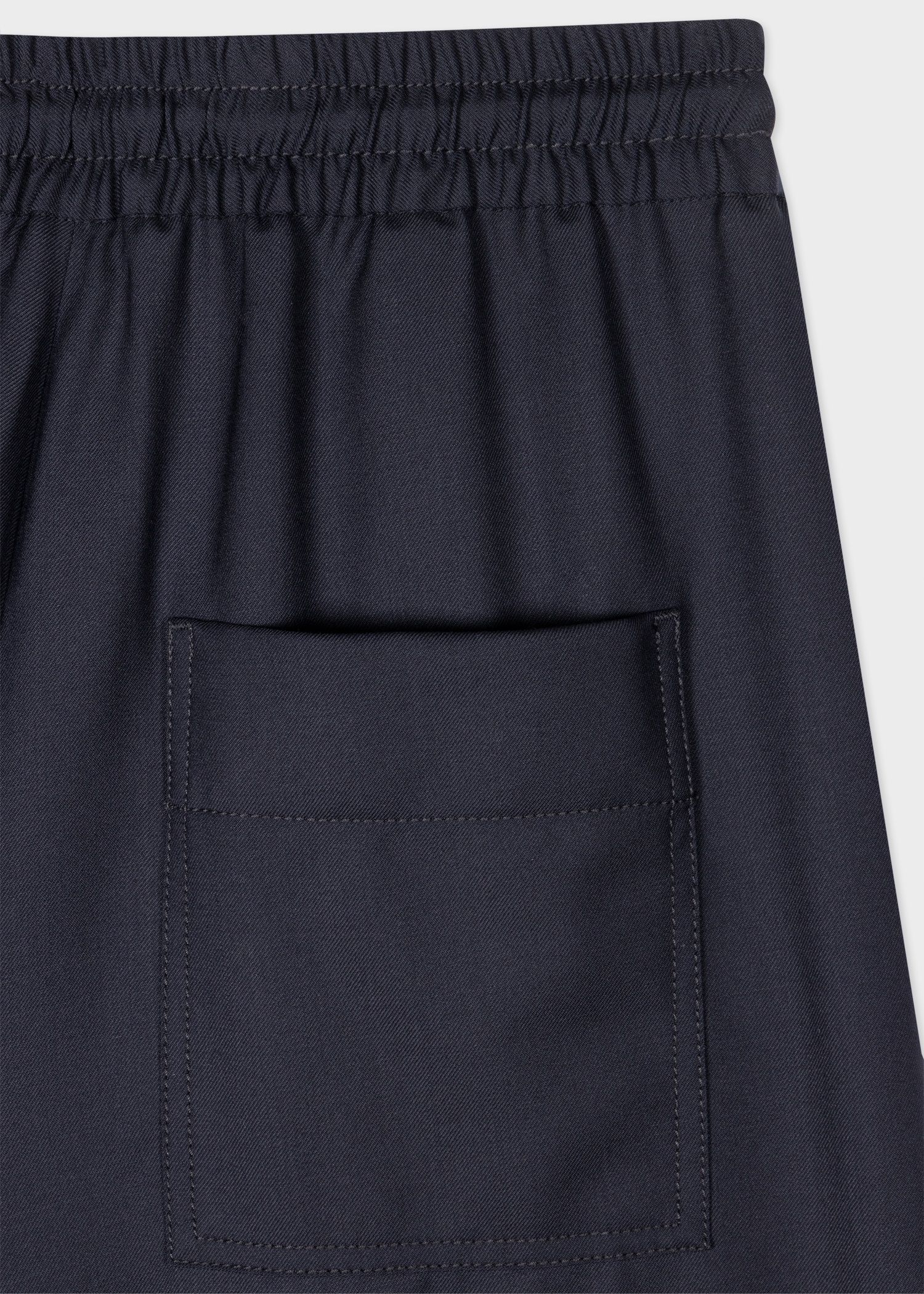 A Suit To Travel In - Navy Drawstring Wide Leg Pants - 6
