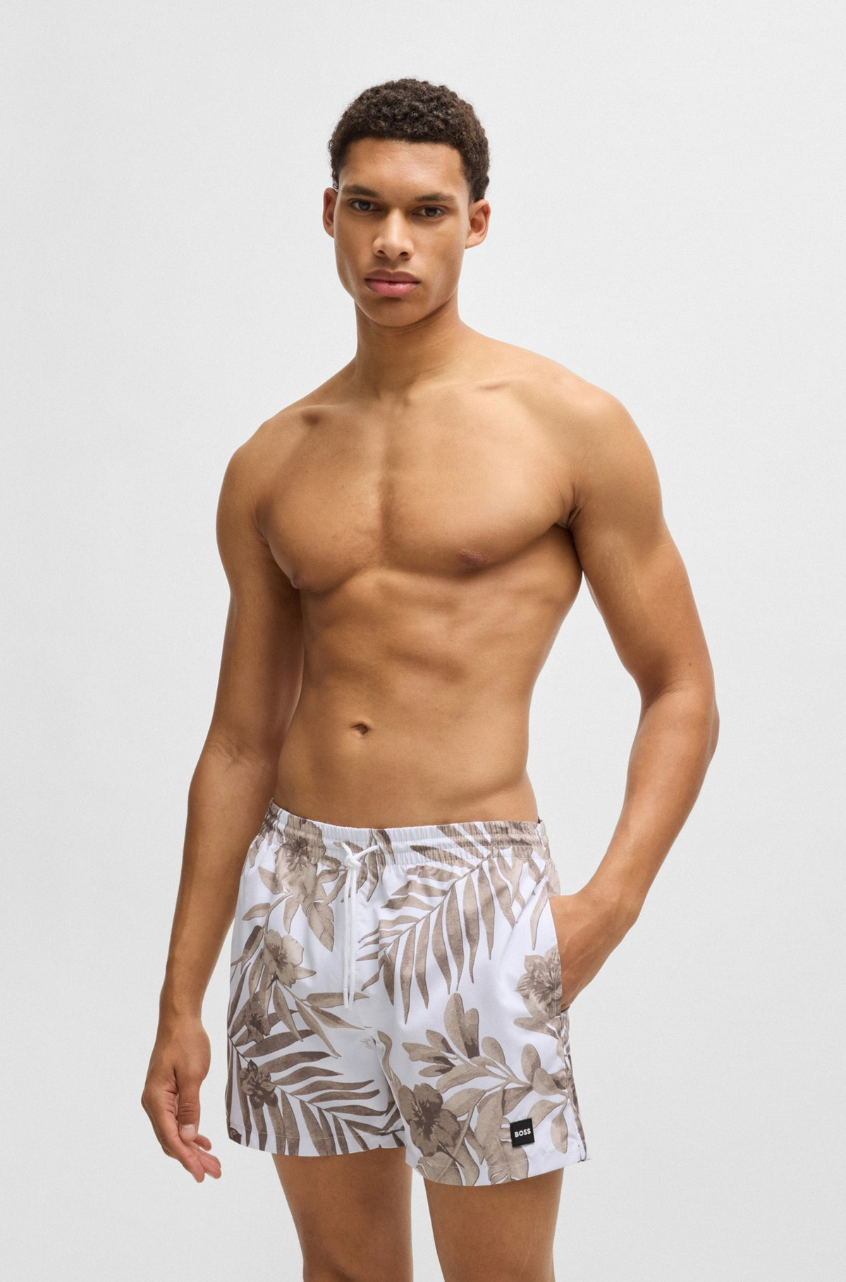 FULLY LINED SWIM SHORTS WITH SEASONAL PRINT - 2