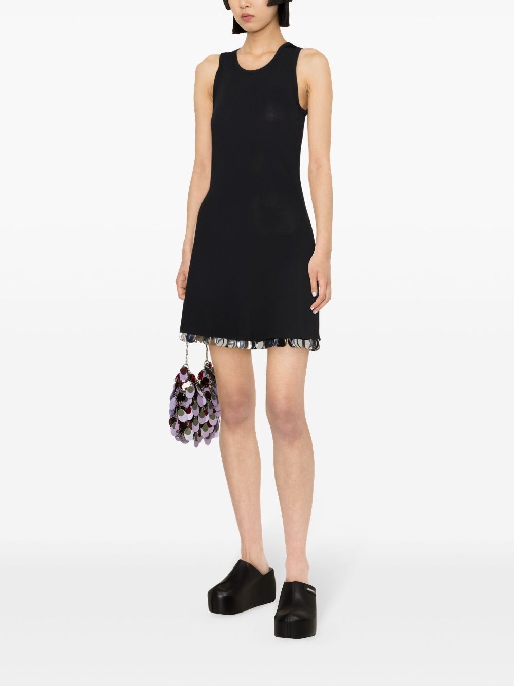 paillete-detail sleeveless minidress - 3