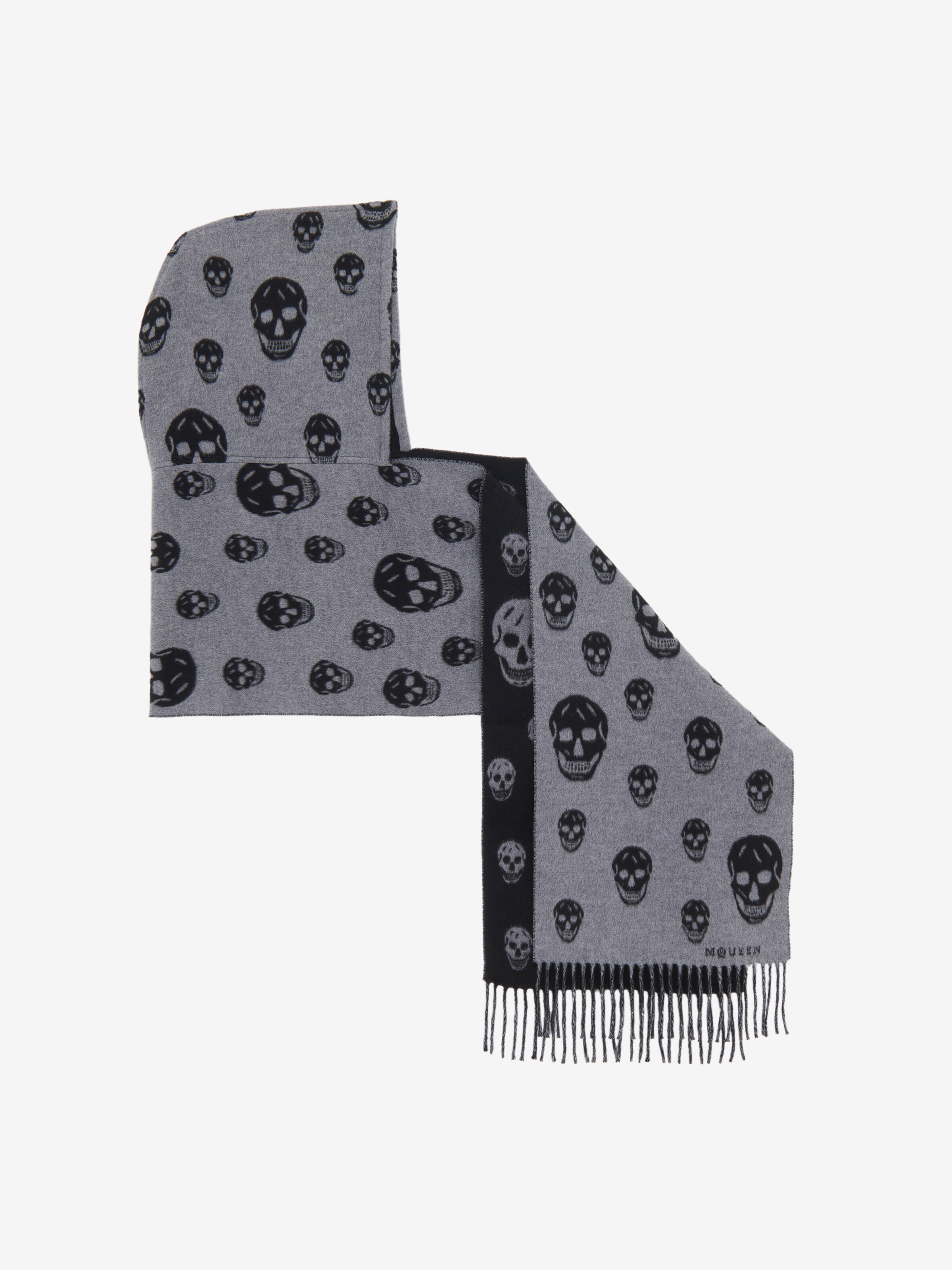Reversible Hood Skull Scarf - 2