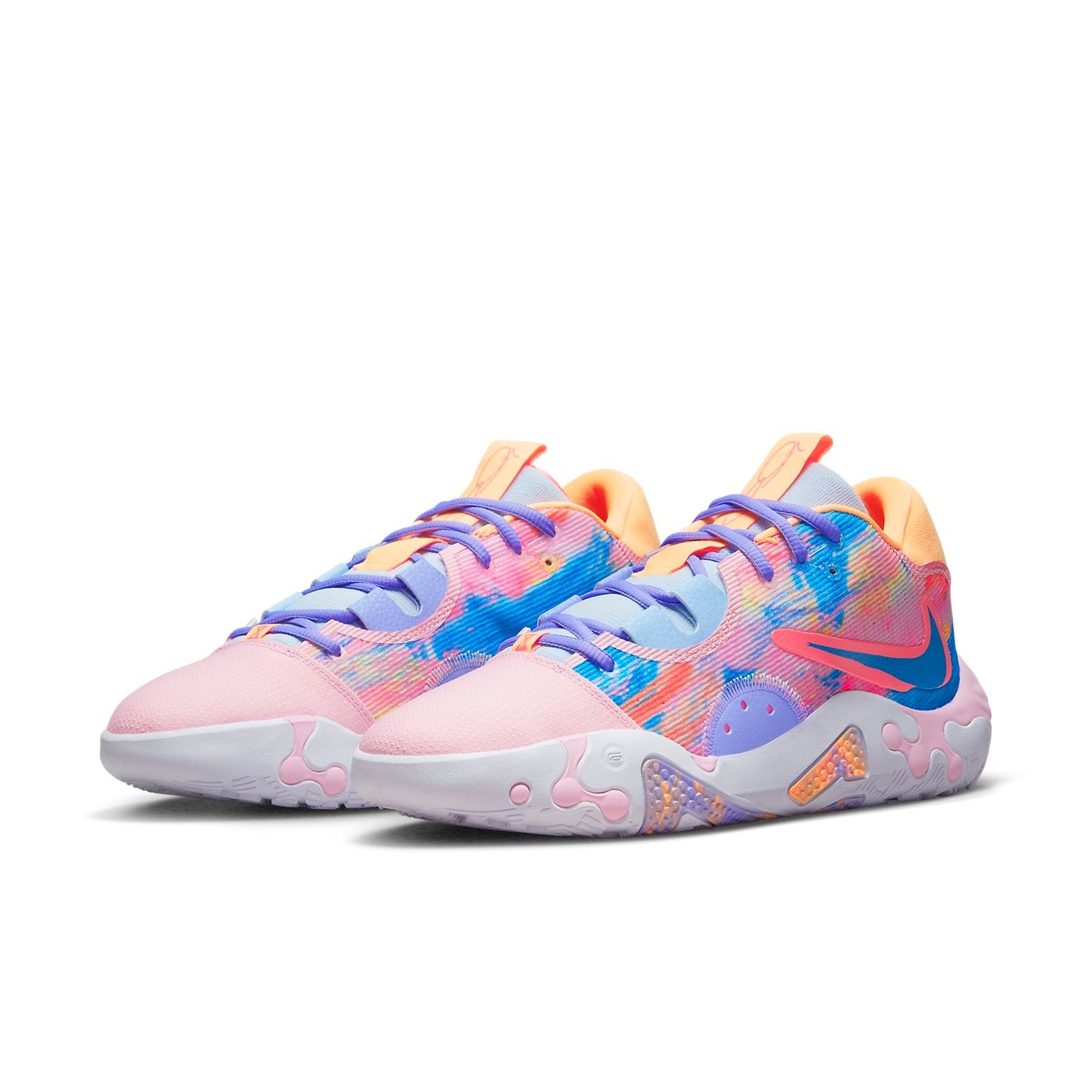NIKEバッシュ PG6 レアピンク‼️ Nike PG 6 Painted Swoosh Paul George DO9824-100 PINK BLUE