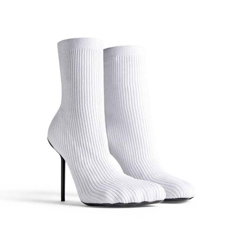 BALENCIAGA Women's Anatomic 110mm Bootie  in Off White outlook