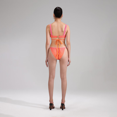 self-portrait Orange Rhinestone Tie Side Bikini Brief outlook