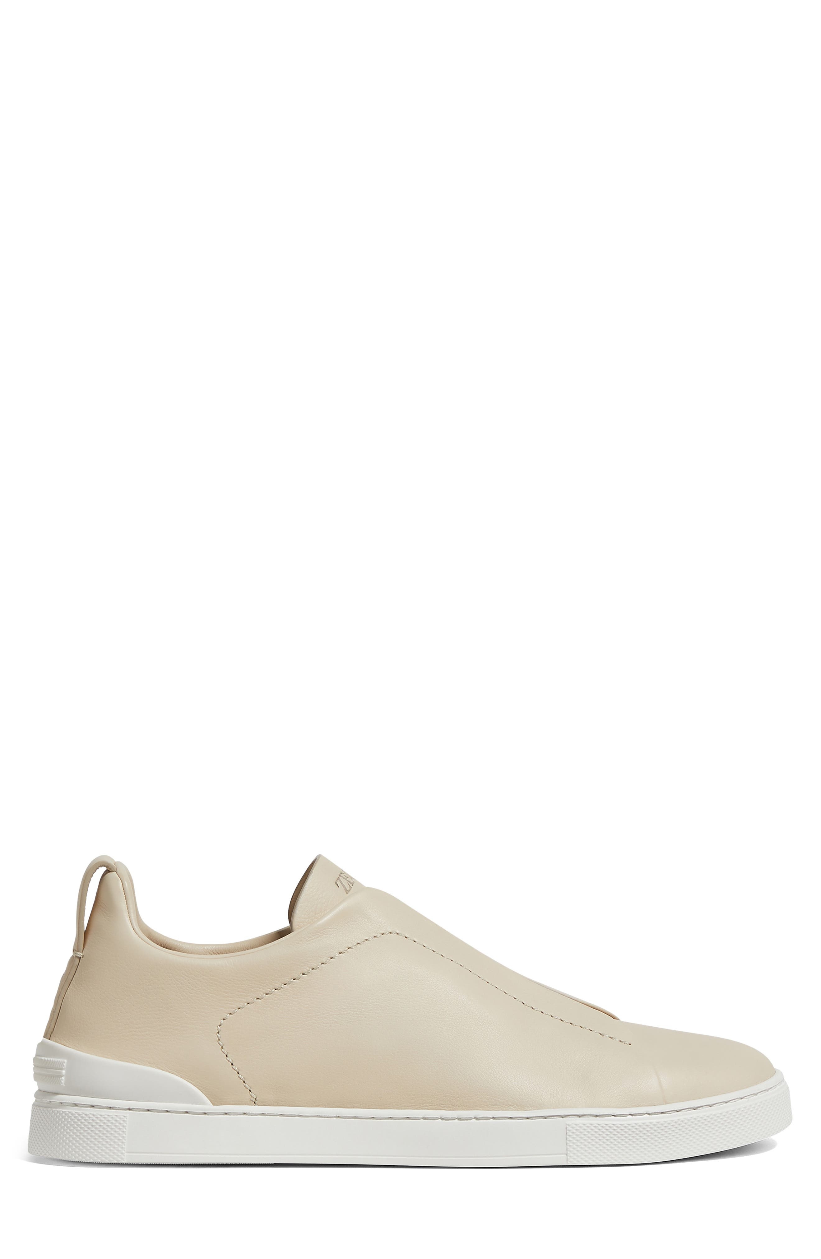 ZEGNA Triple Stitch SECONDSKIN Sneaker in Light Beige at Nordstrom - 2