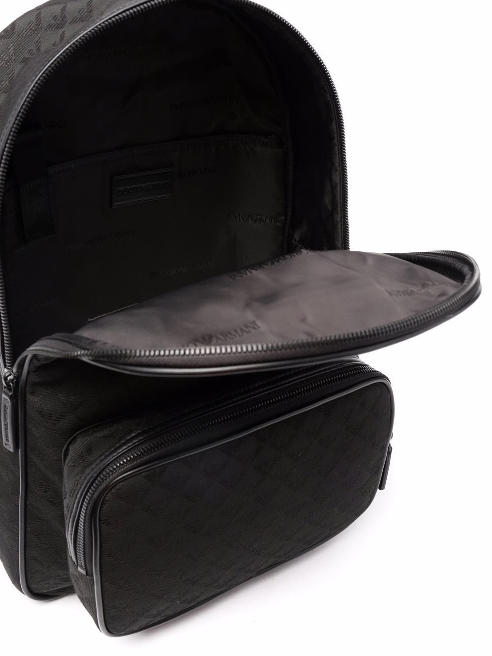 jacquard-logo zip-around backpack - 5