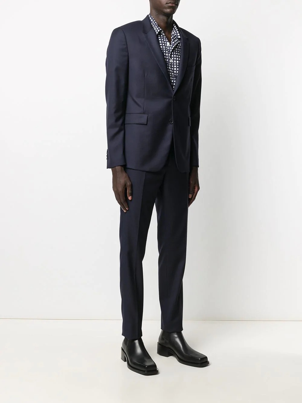 tailored-fit wool suit - 3