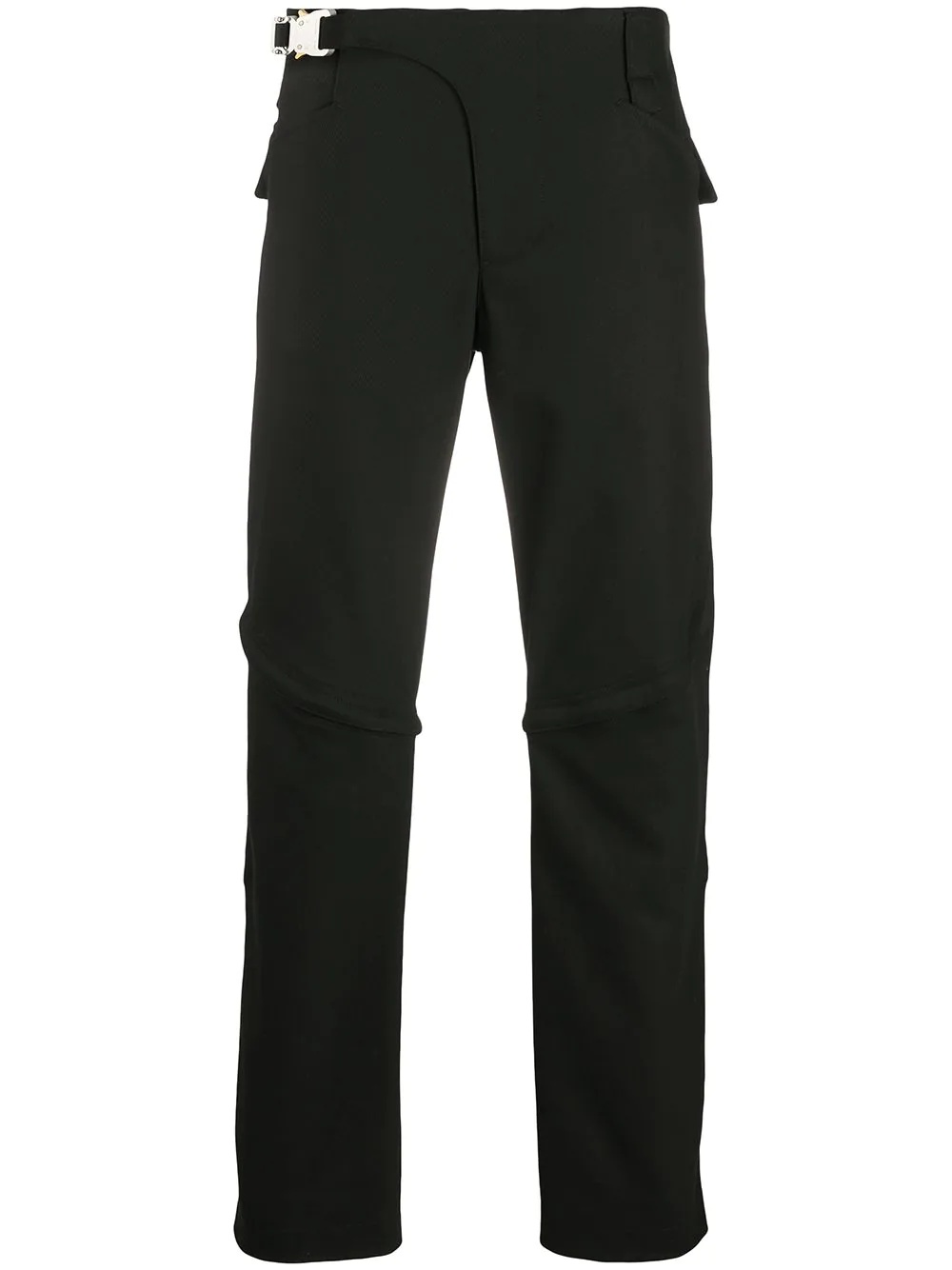 buckled straight-leg trousers - 1