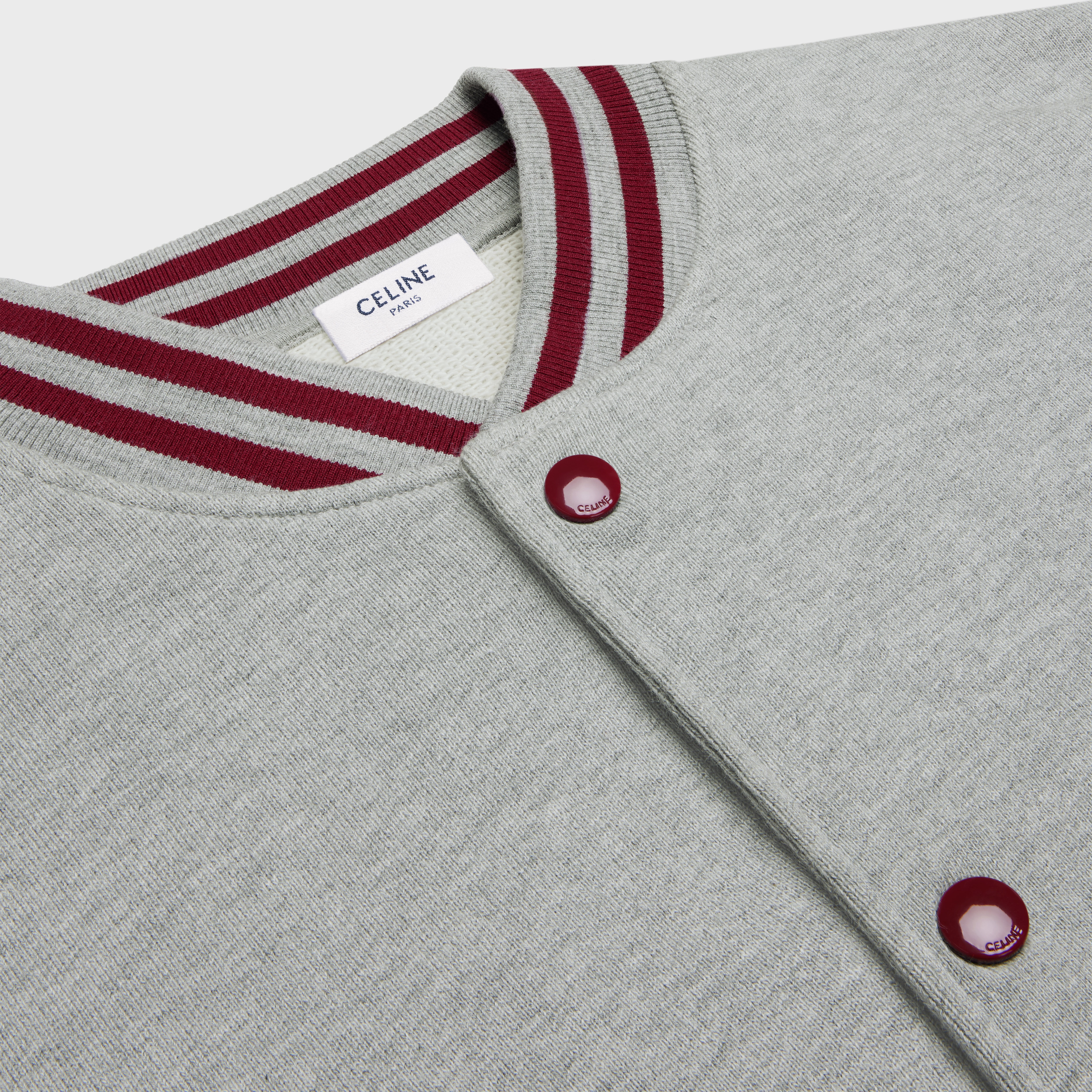 celine teddy college jacket in cotton fleece - 3