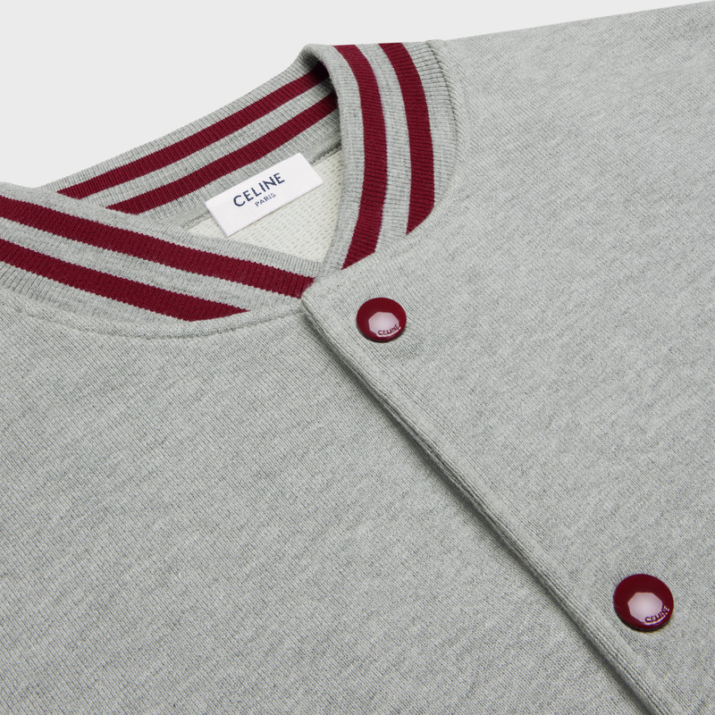 celine teddy college jacket in cotton fleece 3