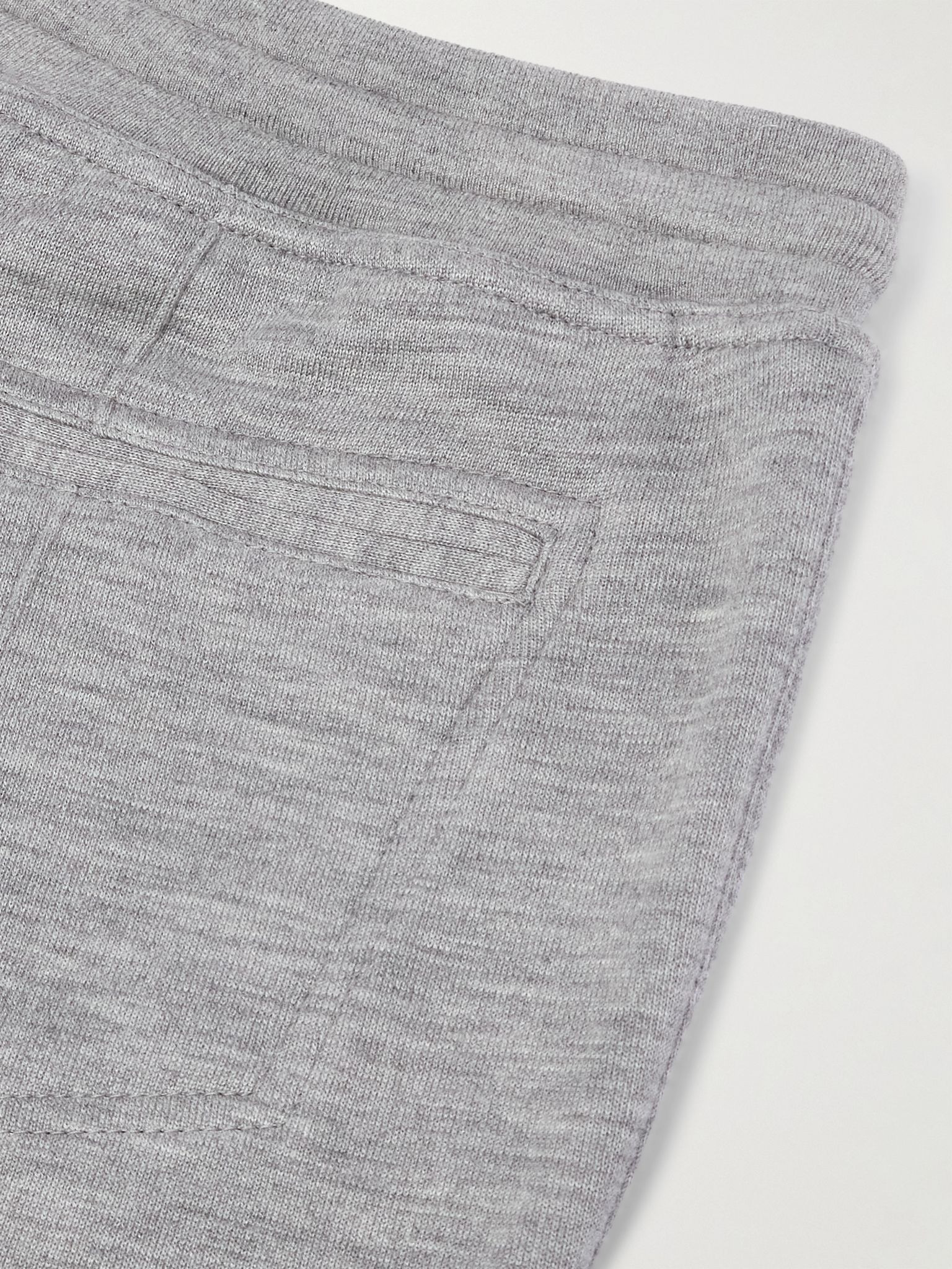 Tapered Pleated Cashmere-Blend Jersey Sweatpants Gray - 5