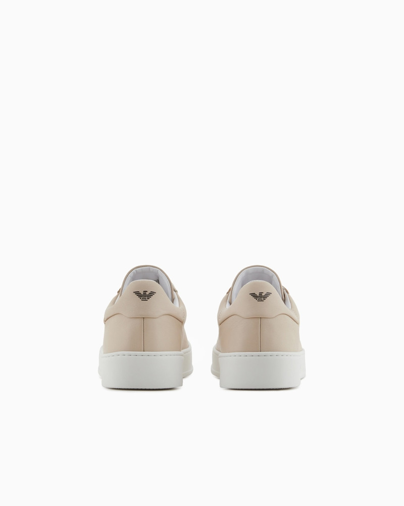 EMPORIO ARMANI LEATHER SNEAKERS WITH LOGO outlook
