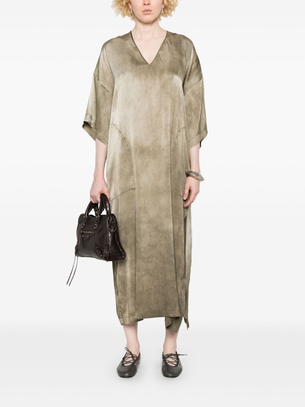 satin midi dress - 2