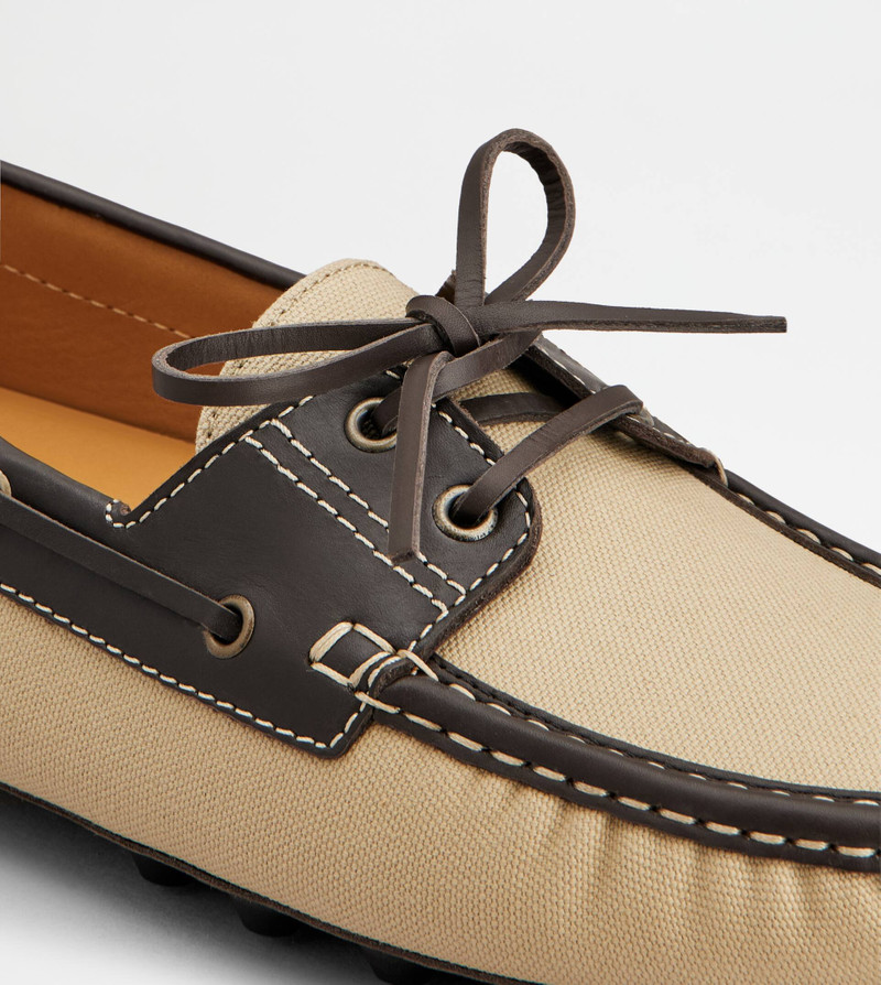 BOAT BUBBLE GOMMINO LOAFERS IN CANVAS AND LEATHER 6
