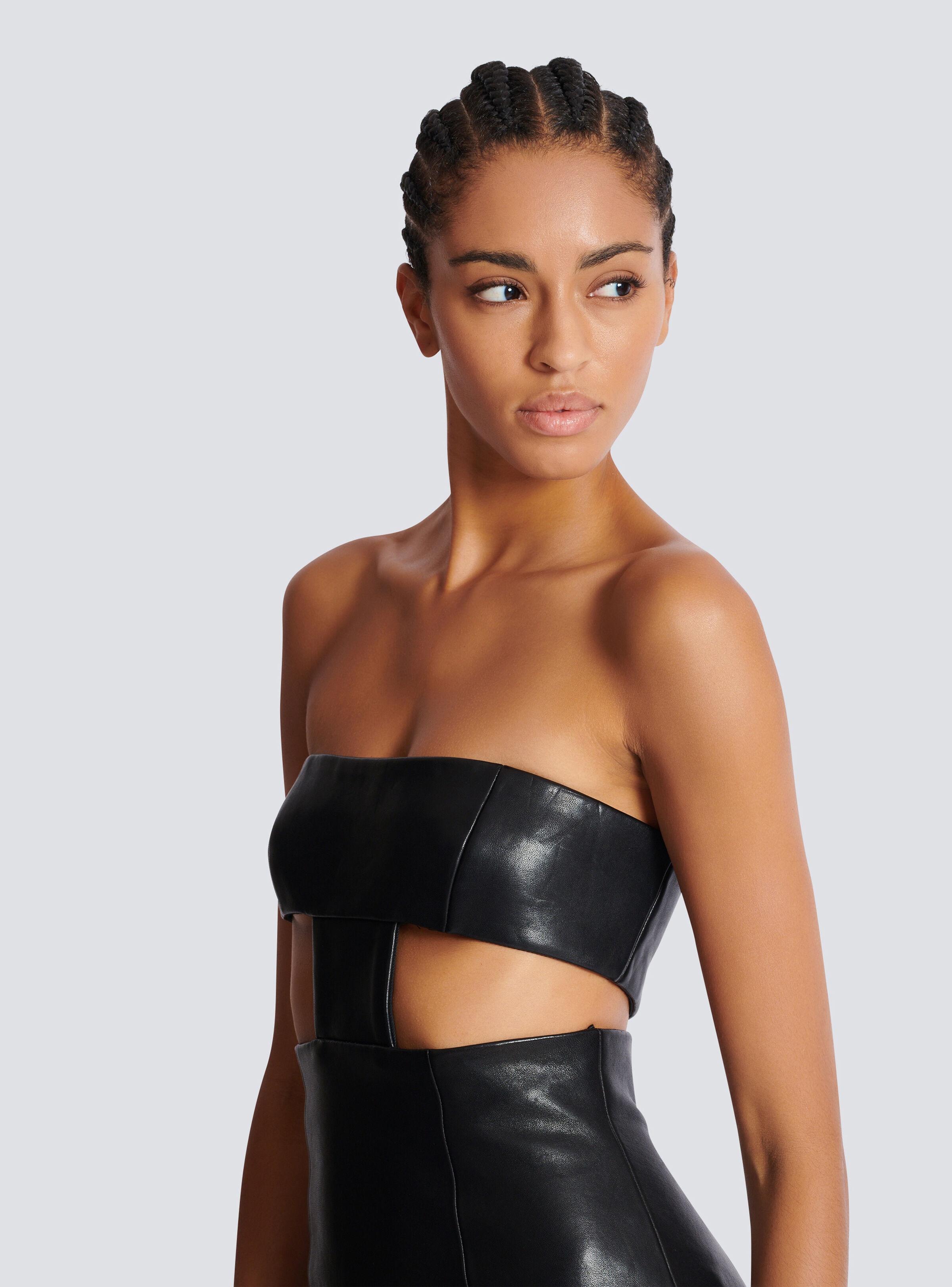 Strapless lambskin dress - 7