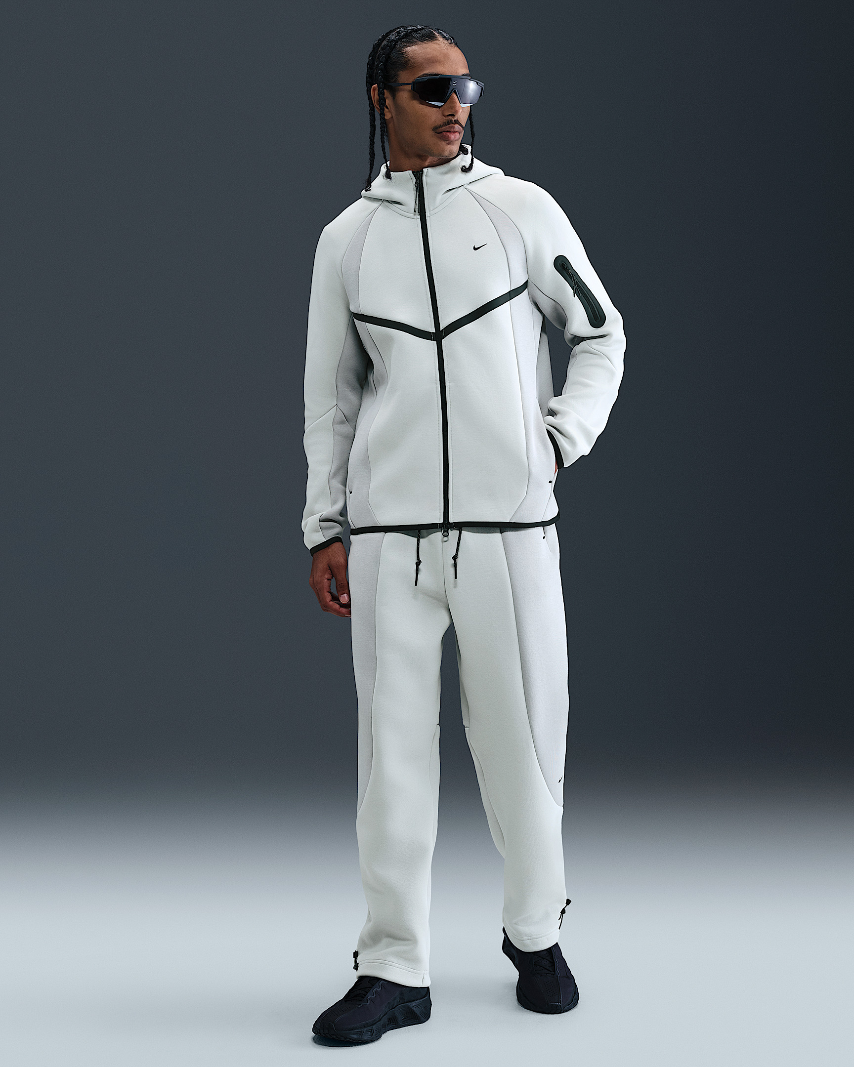 Nike Tech Men's Color-Block Full-Zip Fleece Windrunner Jacket - 4