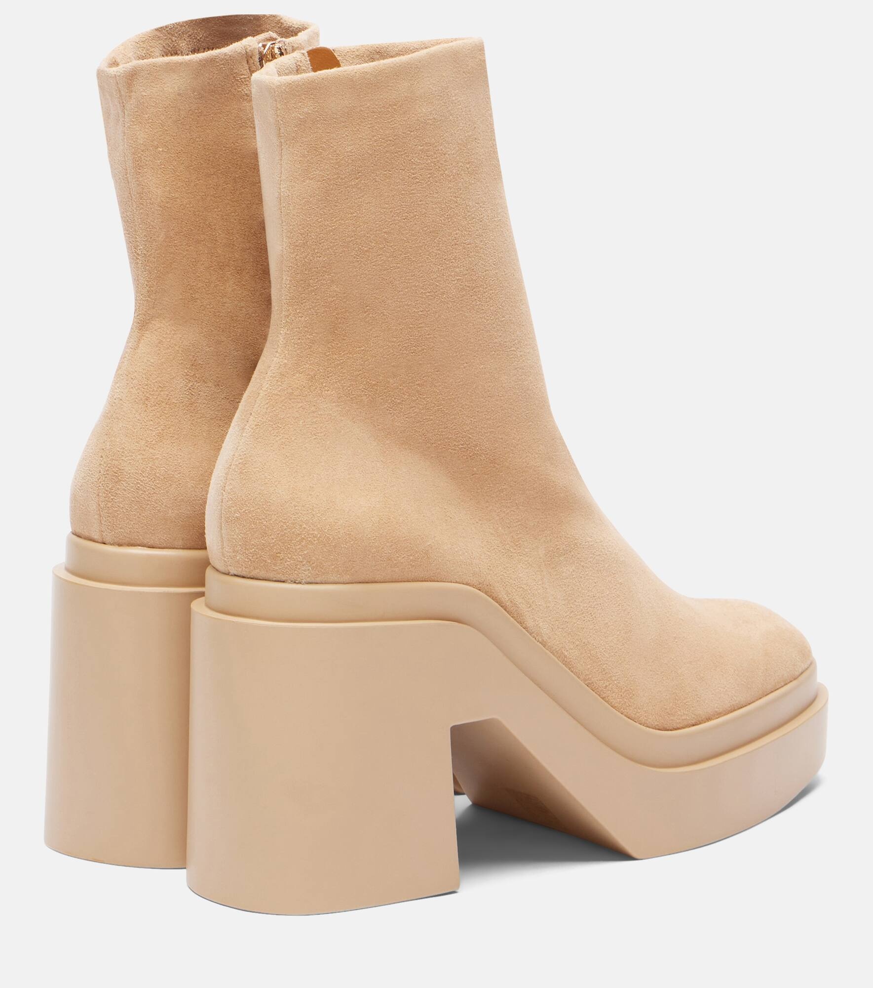 Nina suede platform ankle boots - 2
