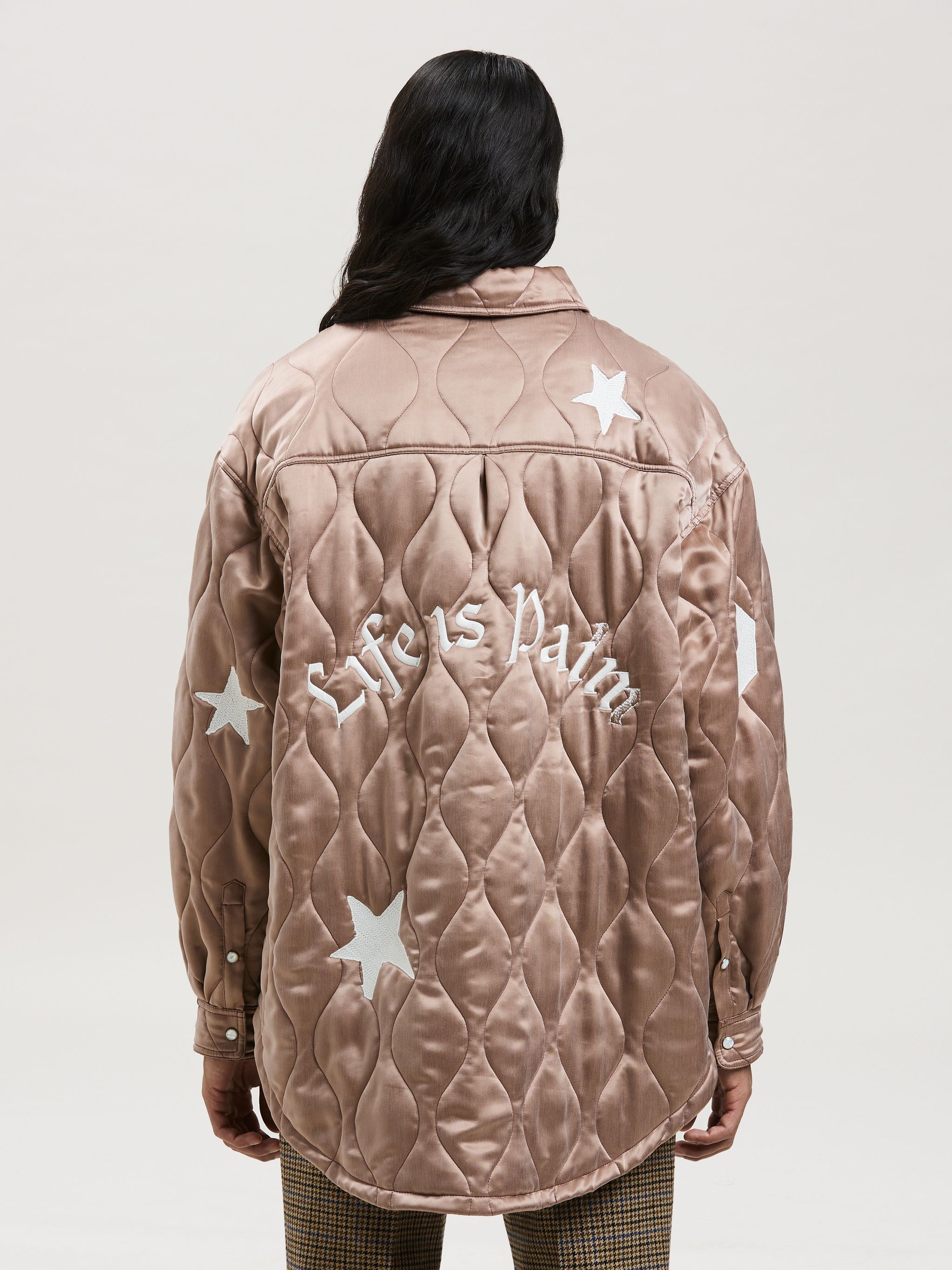LIFE IS PALM QUILTED OVERSHIRT - 5